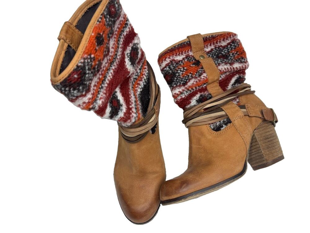 Steve Madden Tolteca Southwest Mid-Calf Boots Womens Brown Boots Sz 6